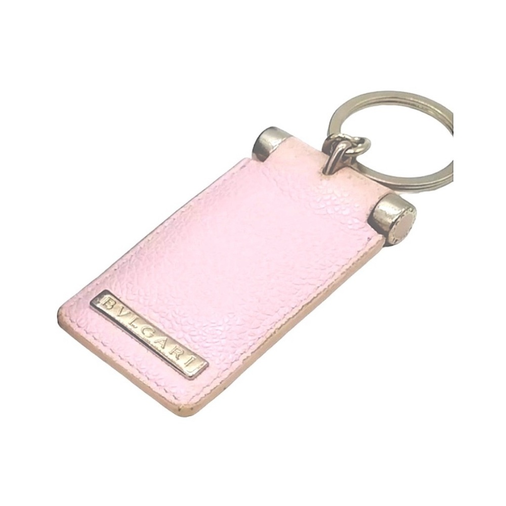Pink BVLGARI key ring rectangle BULGARi